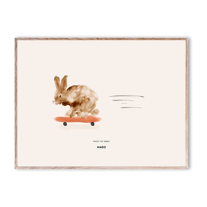 Rocky the Rabbit plakat - 30x40 cm - Paper Collective