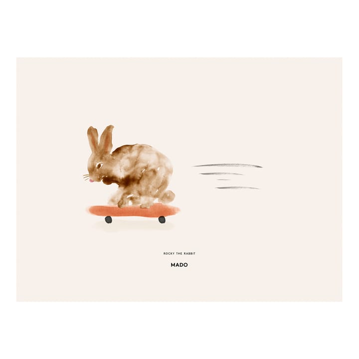 Rocky the Rabbit plakat - 30x40 cm - Paper Collective