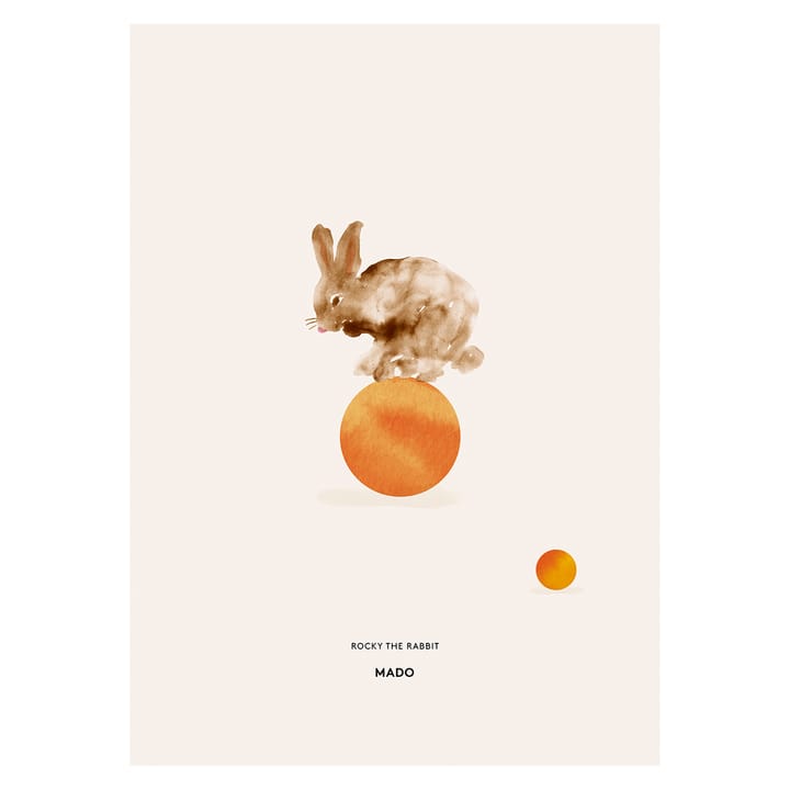 Rocky the Rabbit plakat - 50x70 cm - Paper Collective