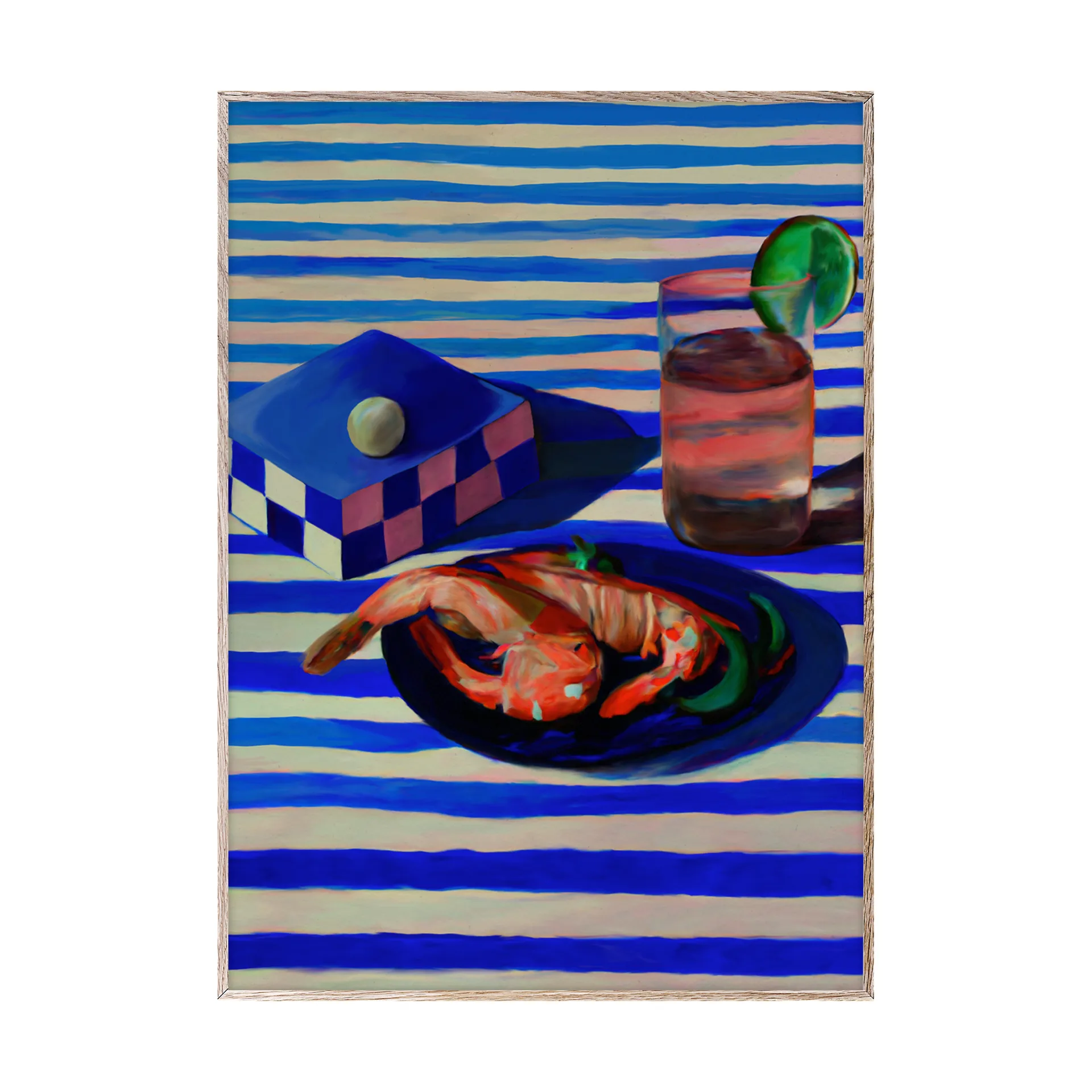 Shrimp & Stripes plakat, 30x40 cm Paper Collective