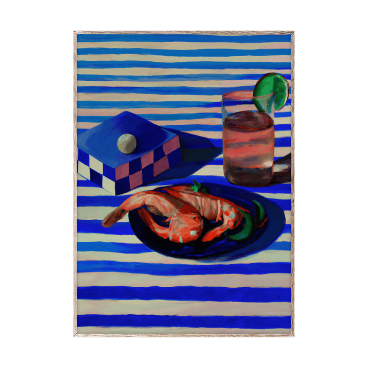 Shrimp & Stripes plakat - 30x40 cm - Paper Collective