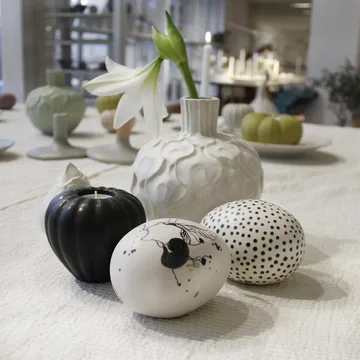 Paradis æg prikket - hvid-sort - Paradisverkstaden