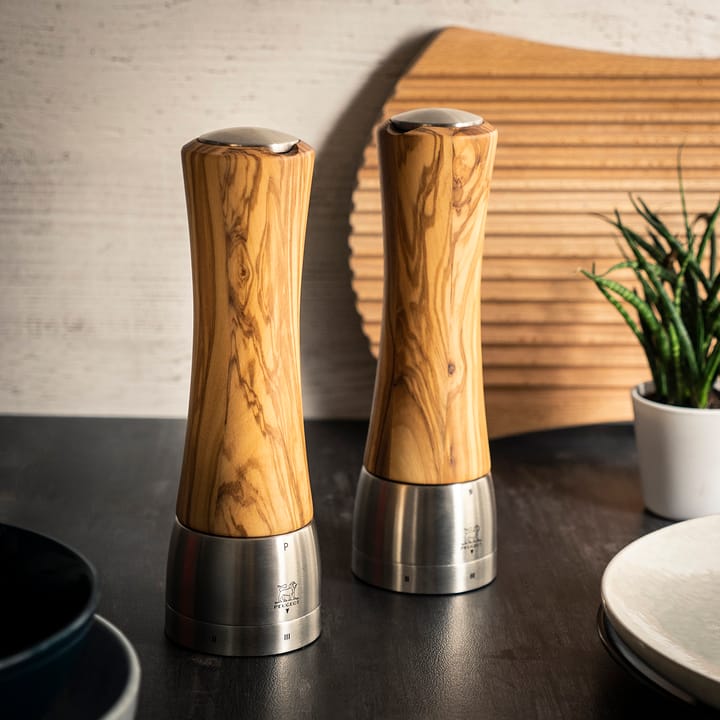 Madras peberkværn 21 cm, Oliventræ/Rustfrit stål Peugeot