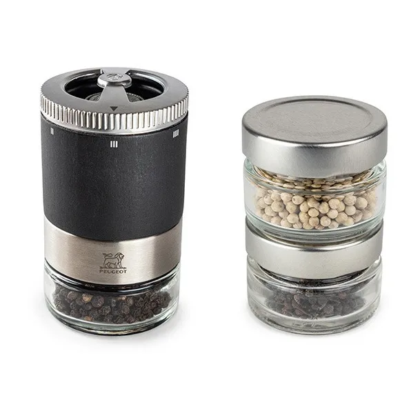 Maestro peberkværn 11 cm + 3 slags peber, Graphite Peugeot