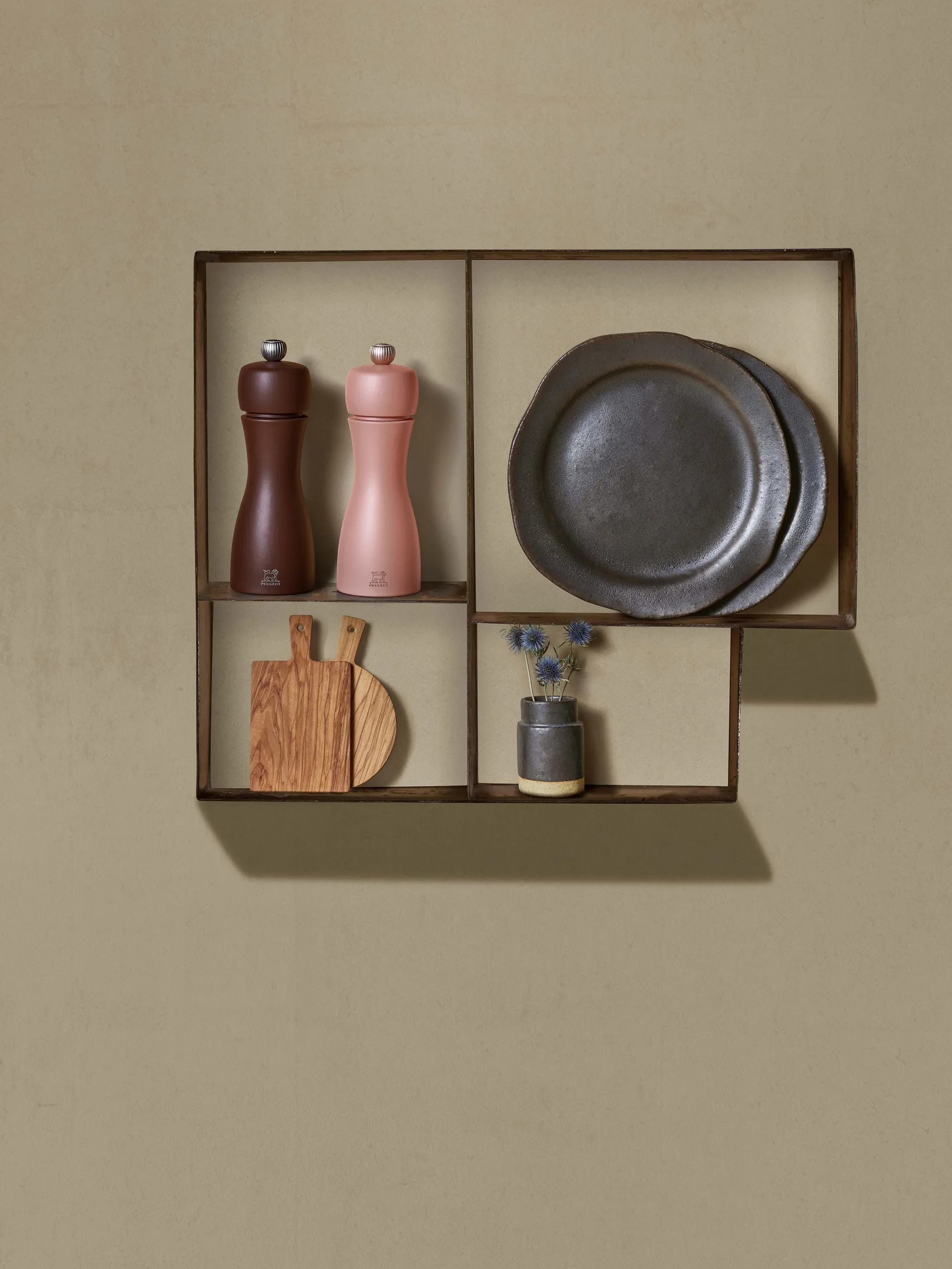 Tahiti sæt Earth salt- og peberkværn 15 cm, Cacao & nuts Peugeot