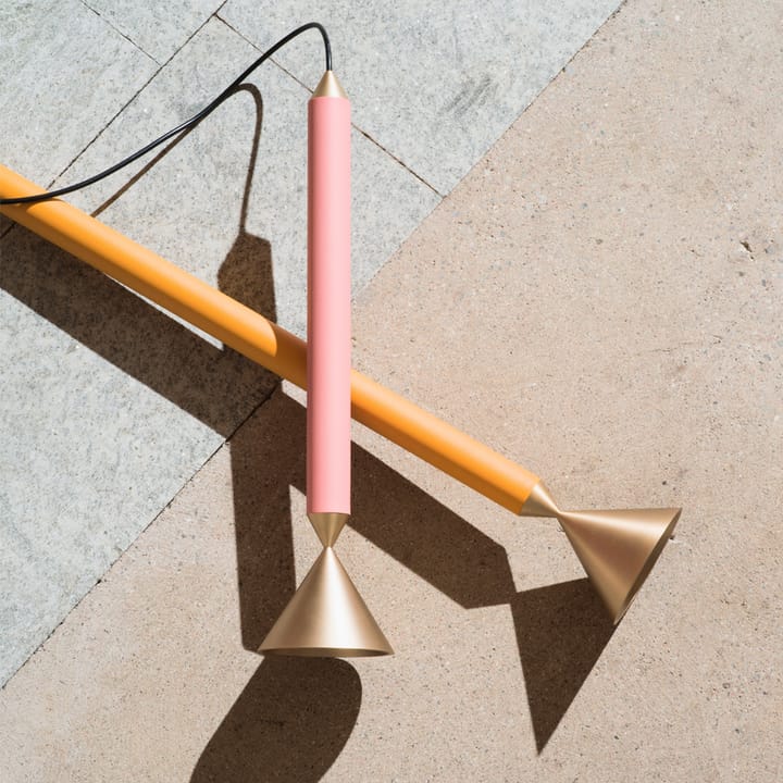 Apollo 39 pendel, coral pink, messing Pholc