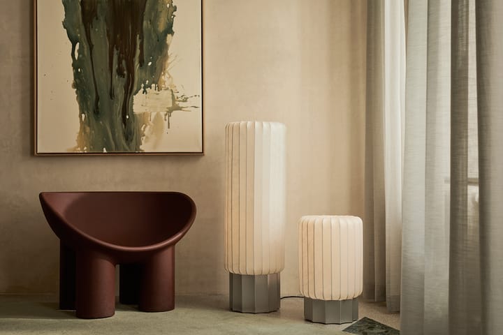 Half Meter tuftet gulv- og bordlampe, White Pholc