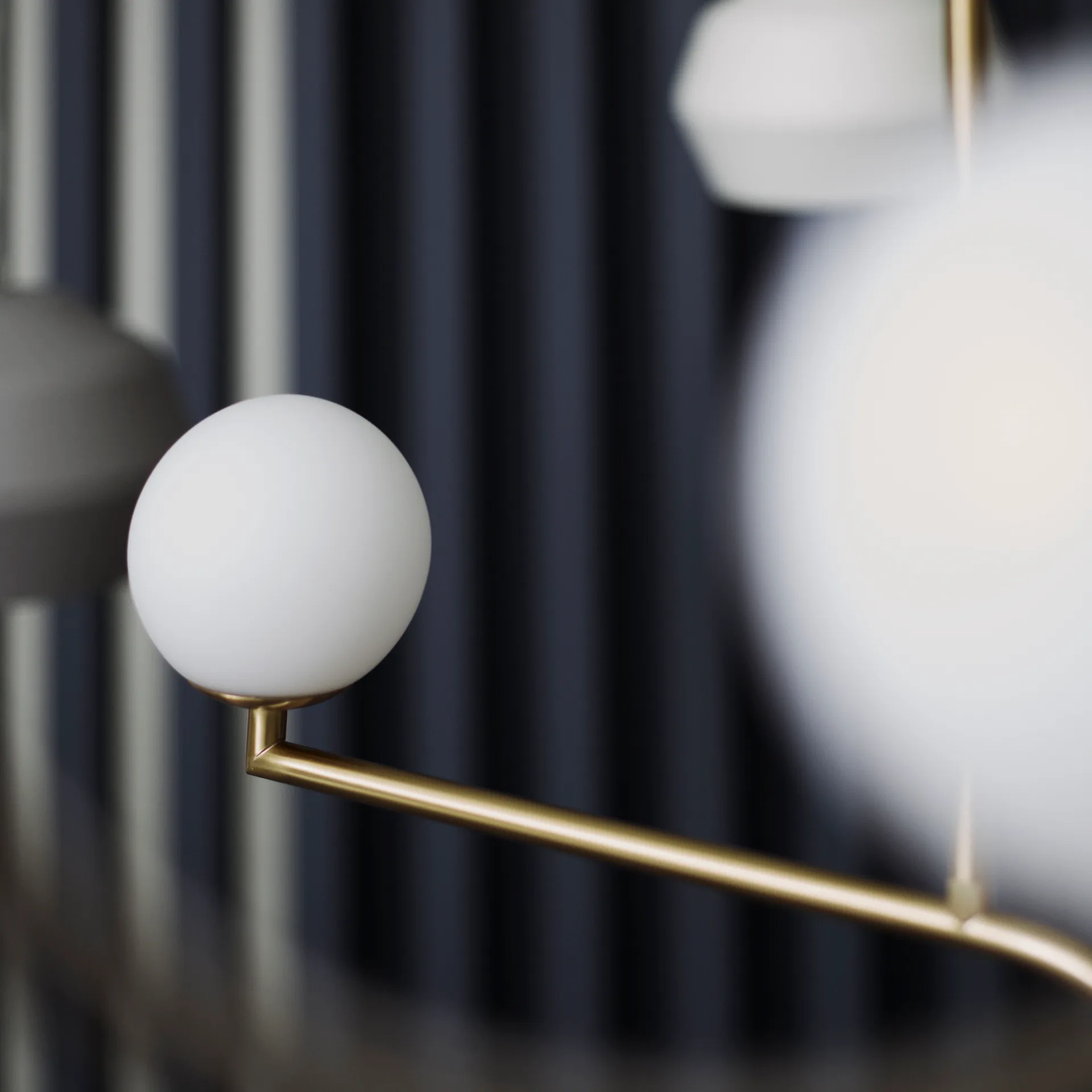 Mobil loftlampe 70, messing Pholc