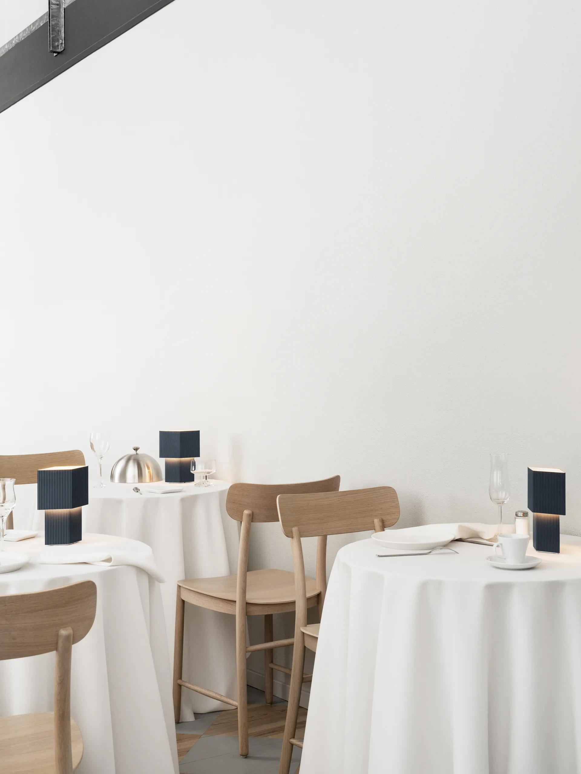 Romb Mini portable bordlampe 19 cm, Blue stone Pholc