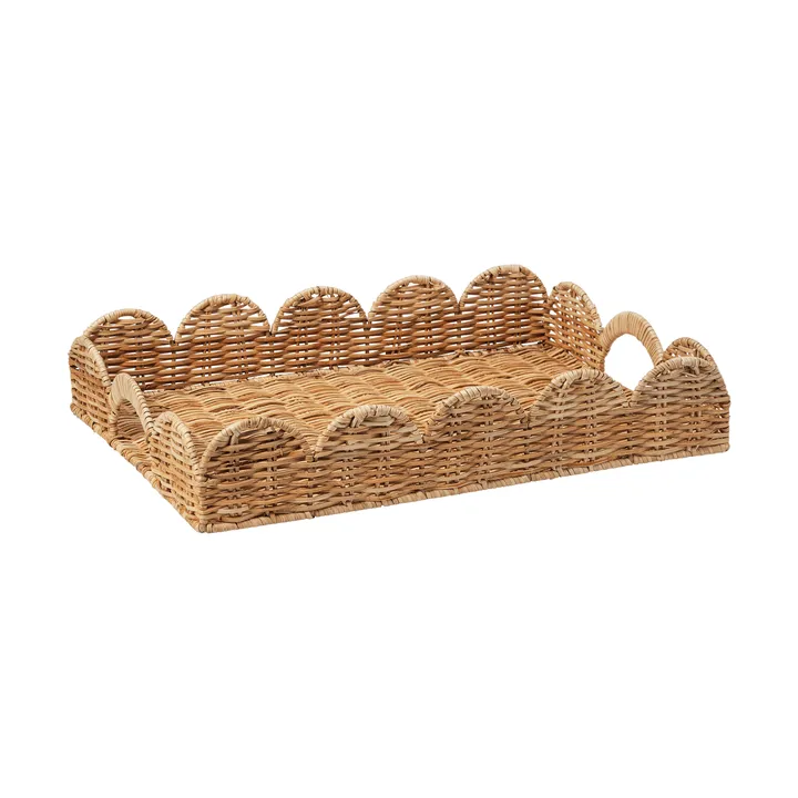 Classic Scallop bakke - Natural, 30x40 cm - Pick a Poppy
