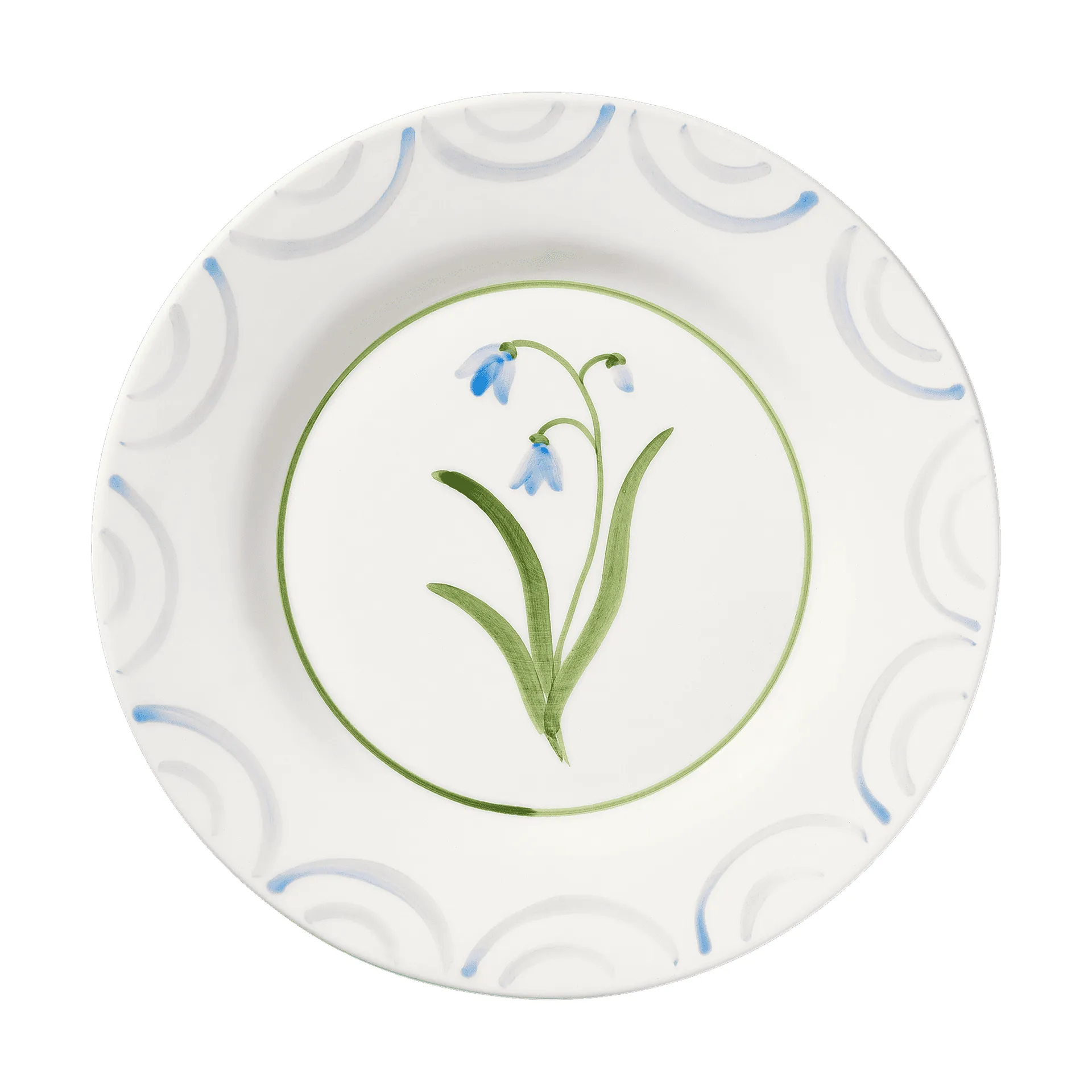 Cottage Flower tallerken, Light Blue, 28 cm Pick a Poppy