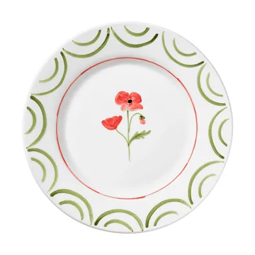 Cottage Flower tallerken - Poppy Red, 28 cm - Pick a Poppy