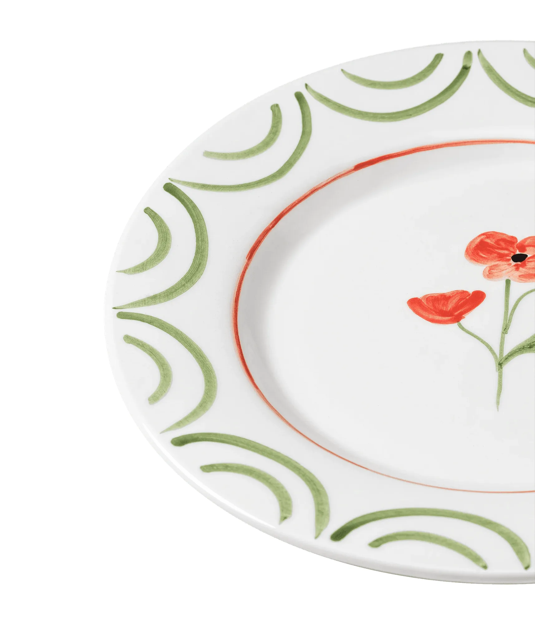 Cottage Flower tallerken, Poppy Red, 28 cm Pick a Poppy