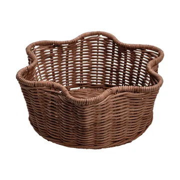 Rattan Round kurv - Dark brown, 23 cm - Pick a Poppy