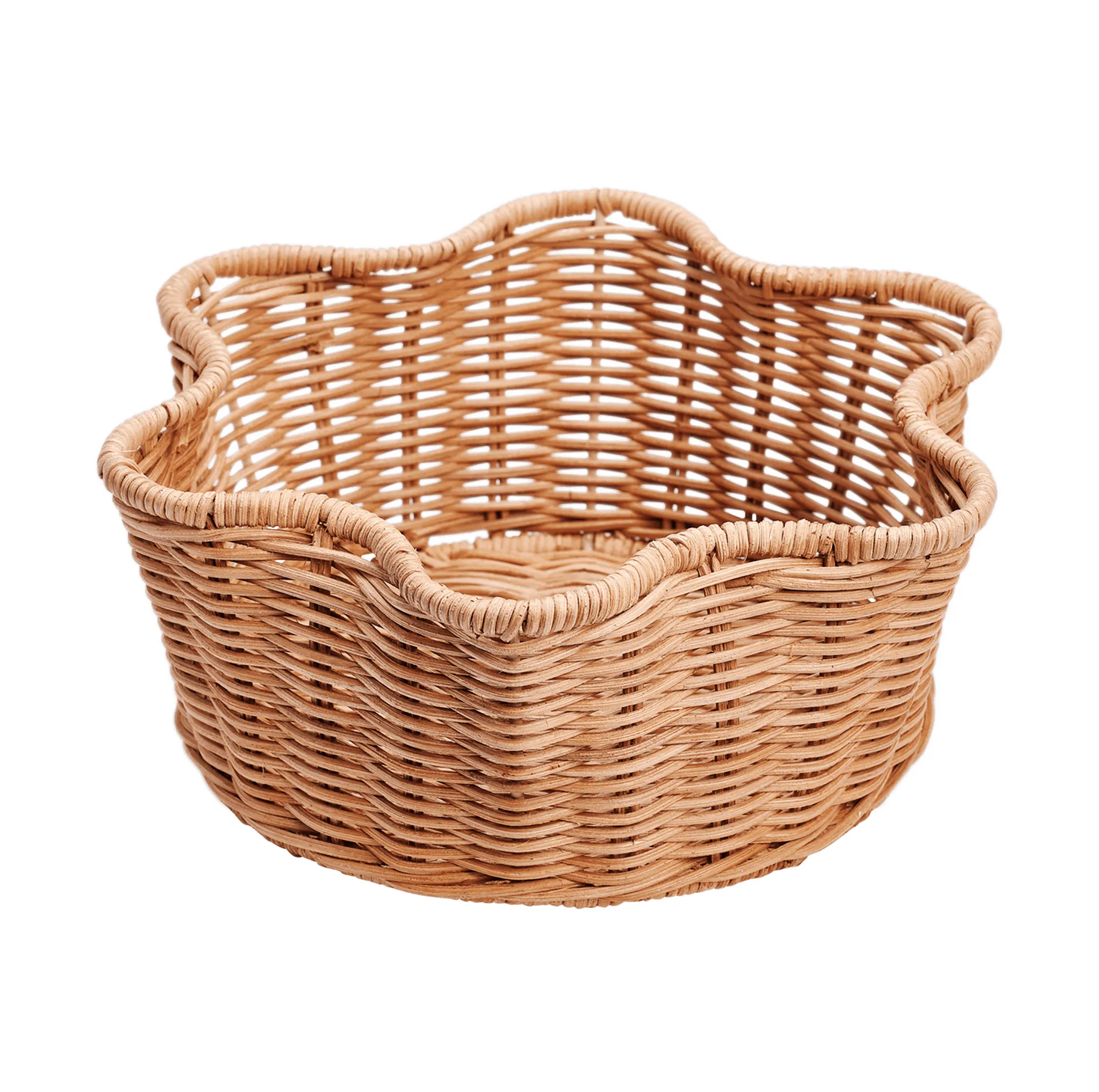 Rattan Round kurv, Natural, 23 cm Pick a Poppy