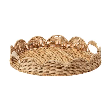 Round Scallop bakke - Natural, 40 cm - Pick a Poppy