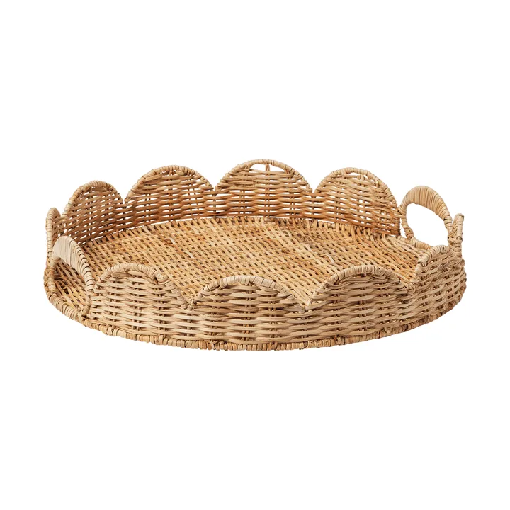 Round Scallop bakke - Natural, 40 cm - Pick a Poppy