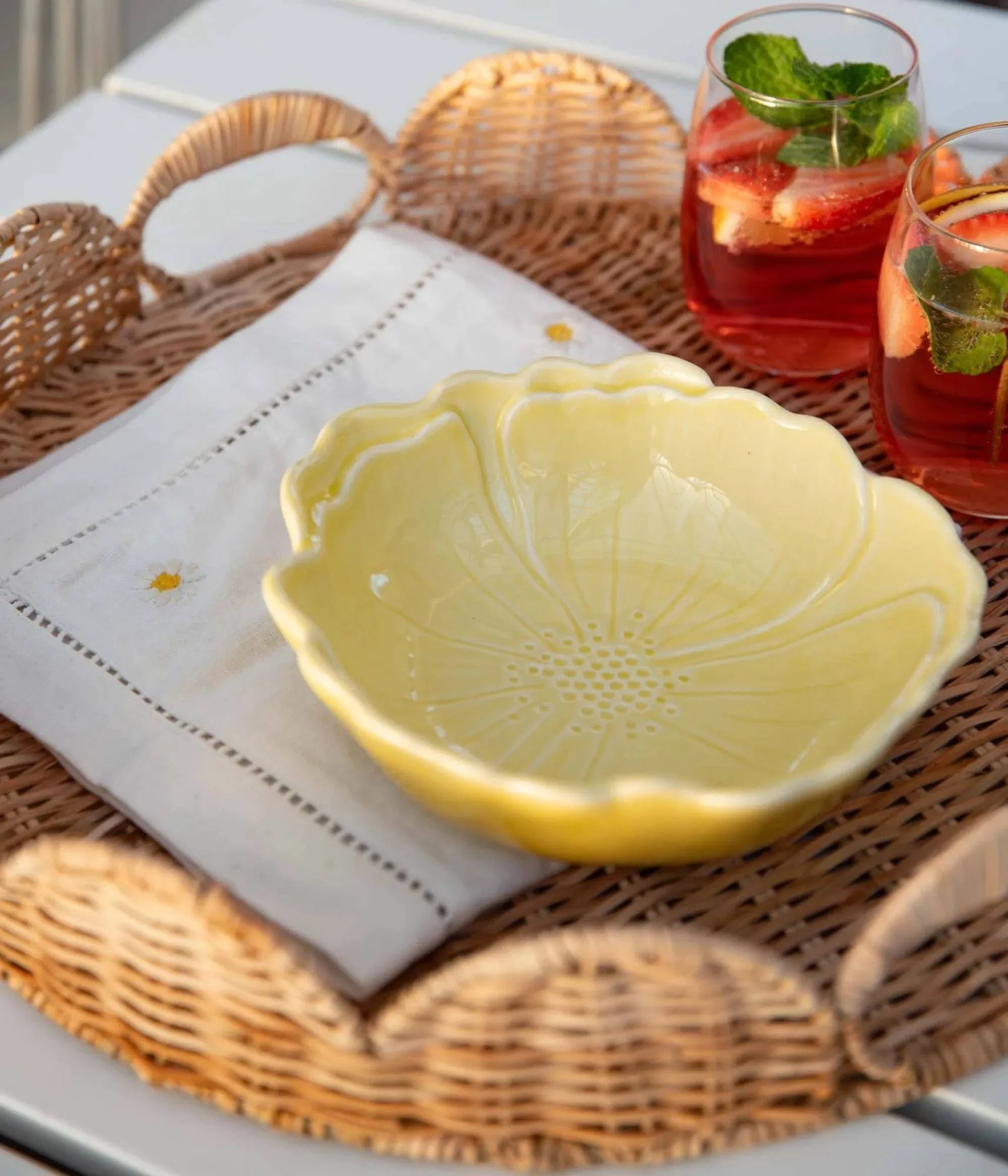 Round Scallop bakke, Natural, 40 cm Pick a Poppy