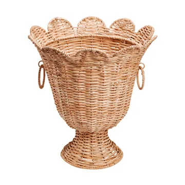Scallop Rattan vase - Natural, 30x31 cm - Pick a Poppy