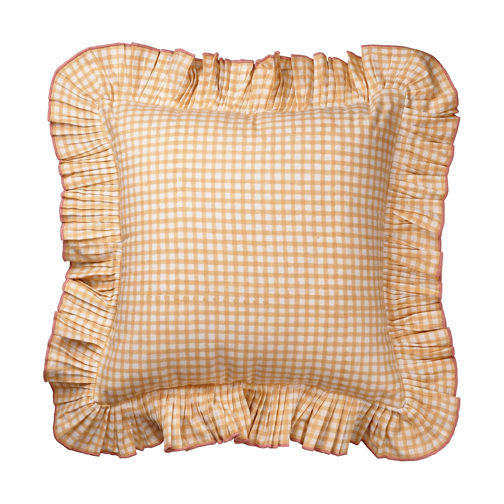 Vichy pudebetræk, Light Yellow, 40x40 cm Pick a Poppy