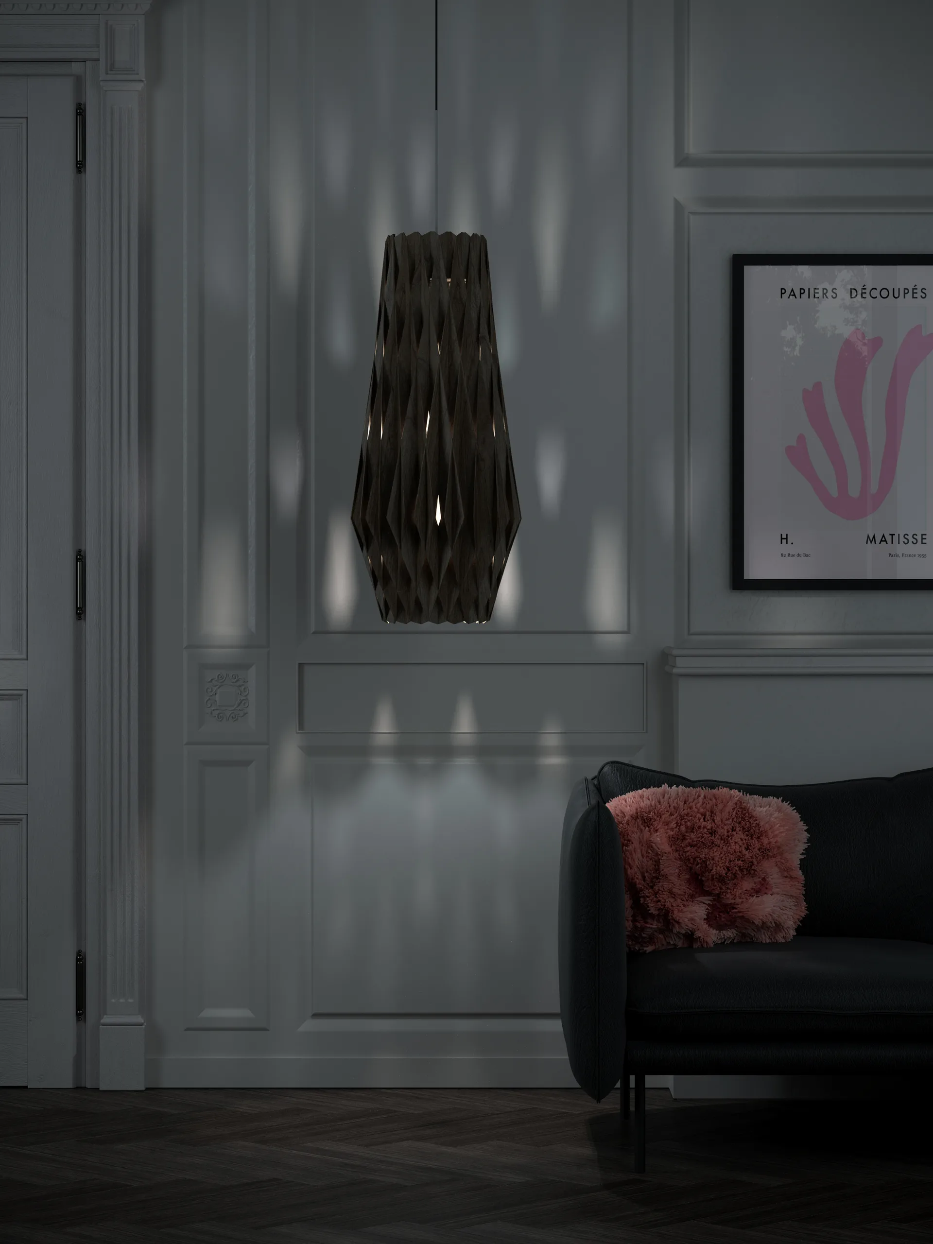 Pilke Signature pendel 30/70 cm, Sort Pilke