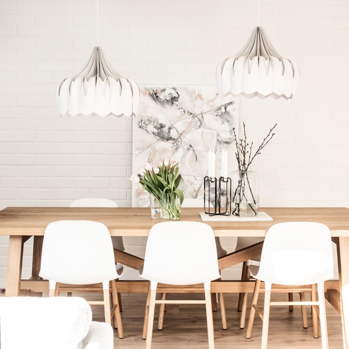 Pioni pendel L Ø52 cm, Hvid Pilke