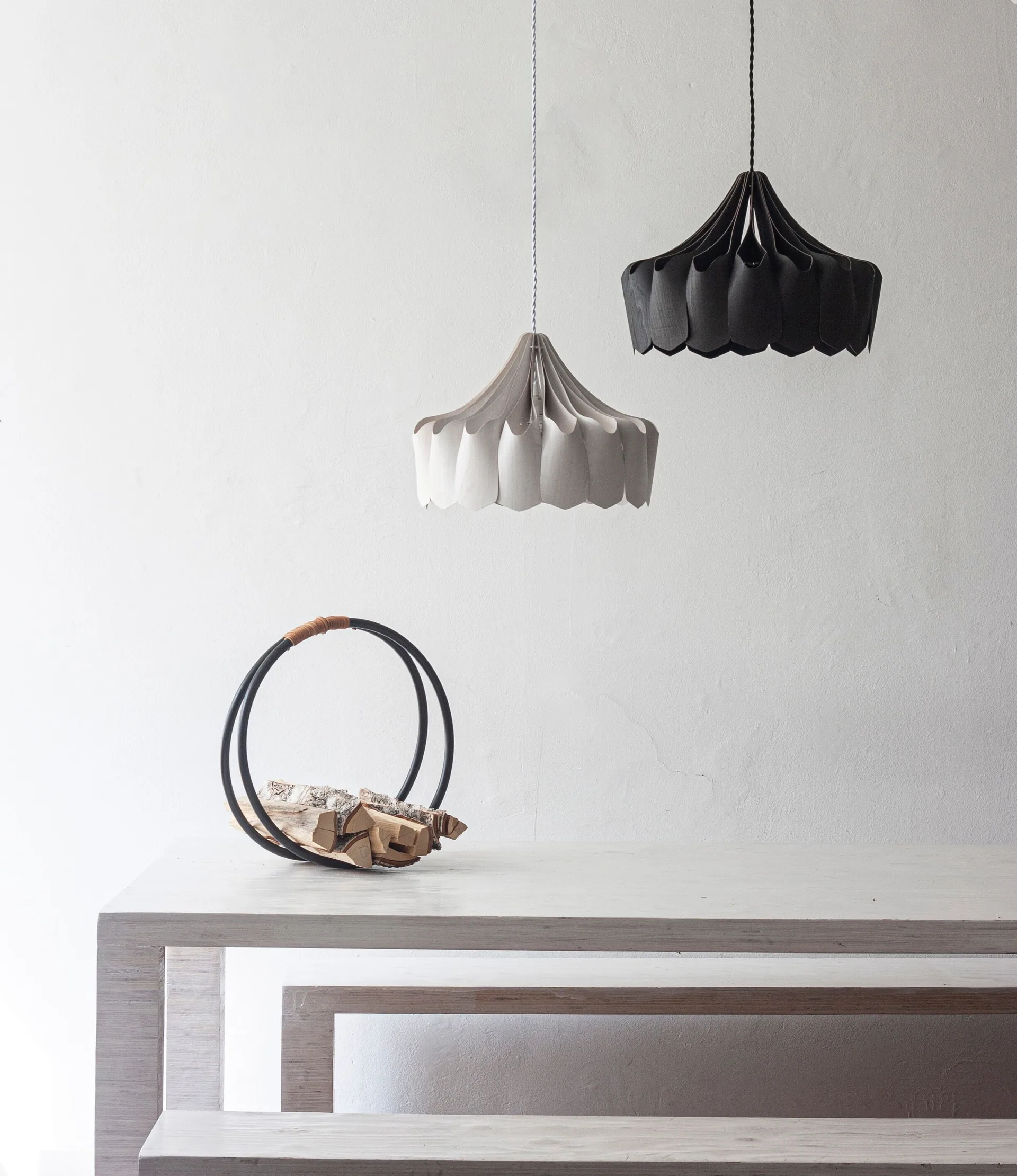 Pioni pendel S Ø38 cm, Hvid Pilke