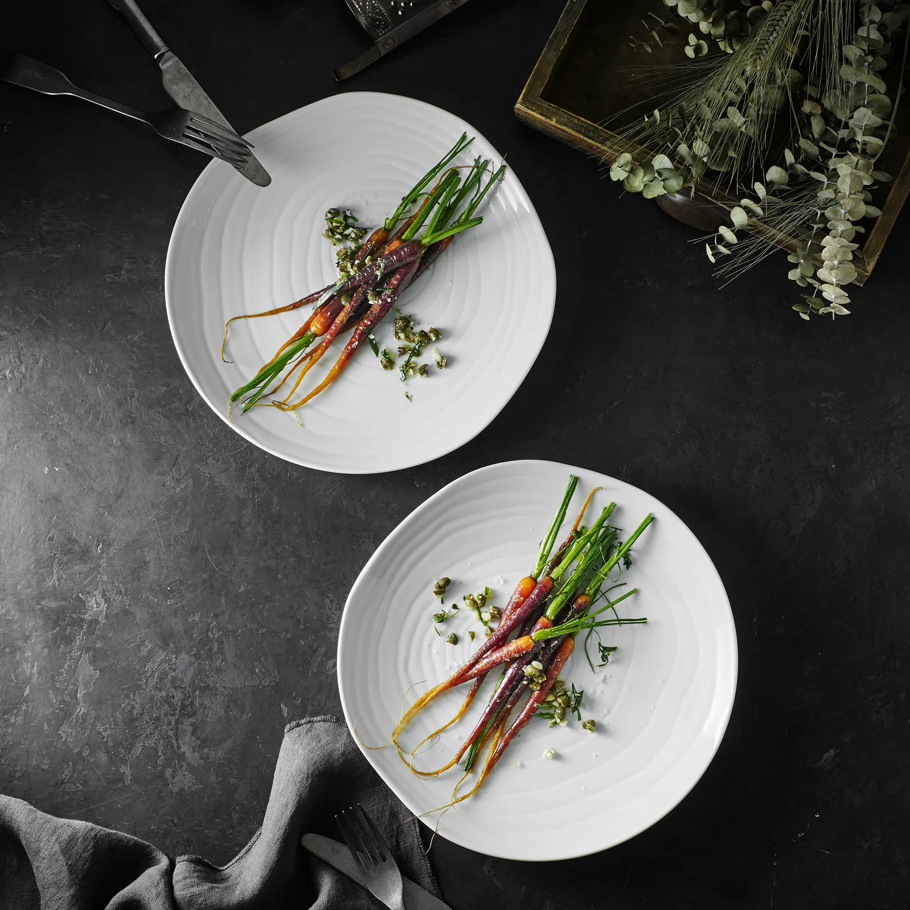 Boulogne asiet 21 cm, Hvid Pillivuyt