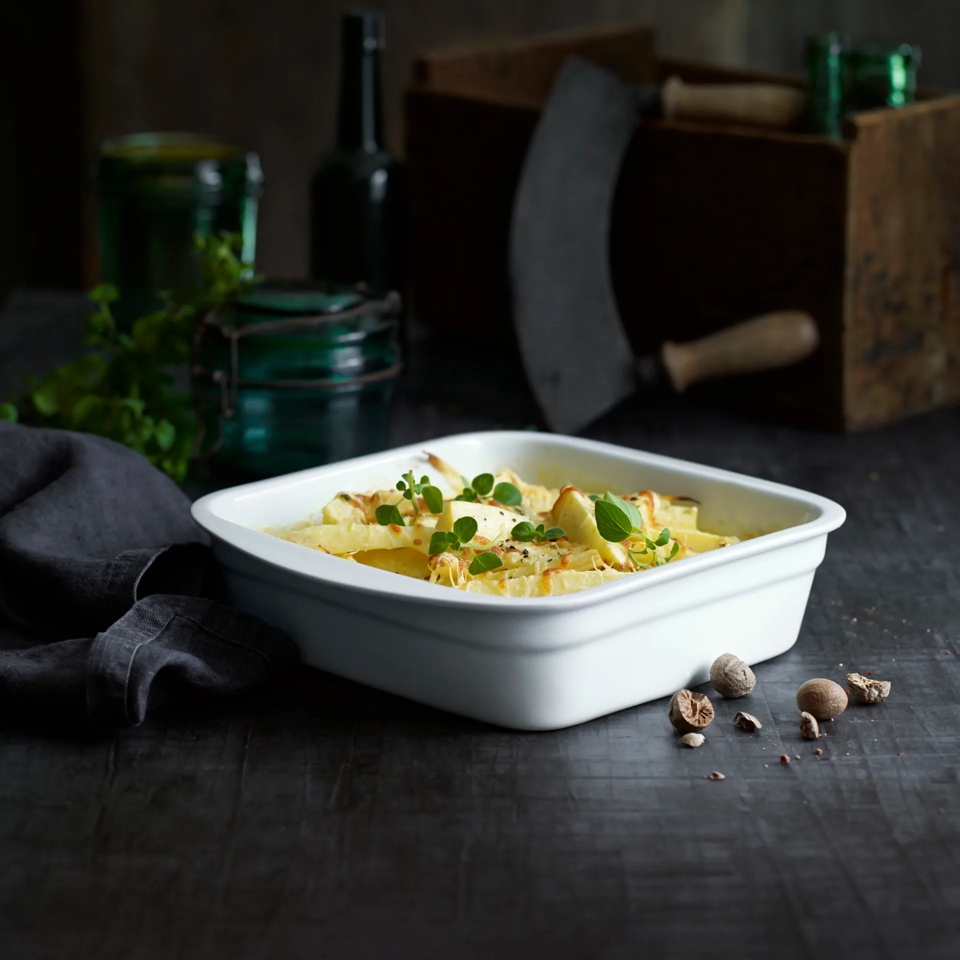 Pillivuyt lasagnetallerken, white, 24x24 cm Pillivuyt