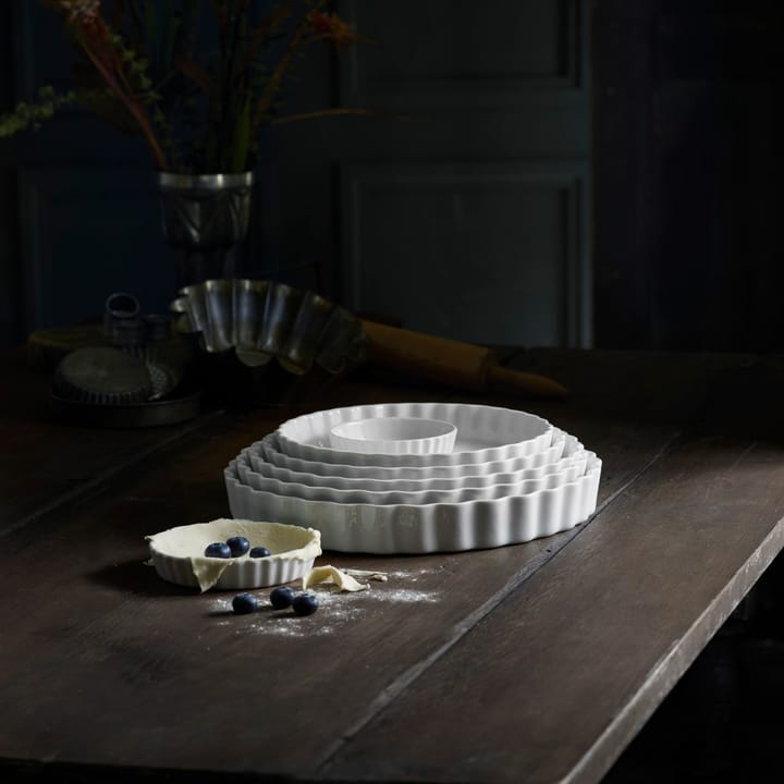 Pillivuyt tærteform, rund, hvid - Ø 11 cm - Pillivuyt