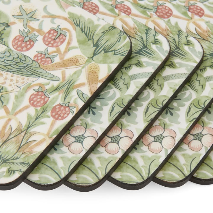 Strawberry Thief glasbrikker 6 stk, Green Pimpernel