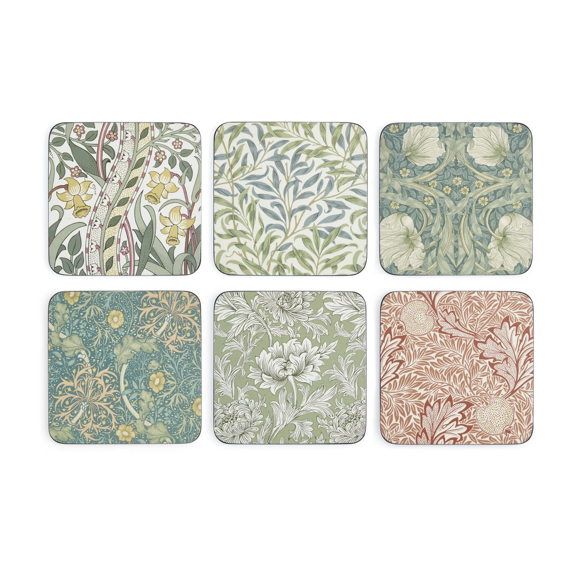 William Morris glasbrikker 6-pak, Mix & Match Pimpernel