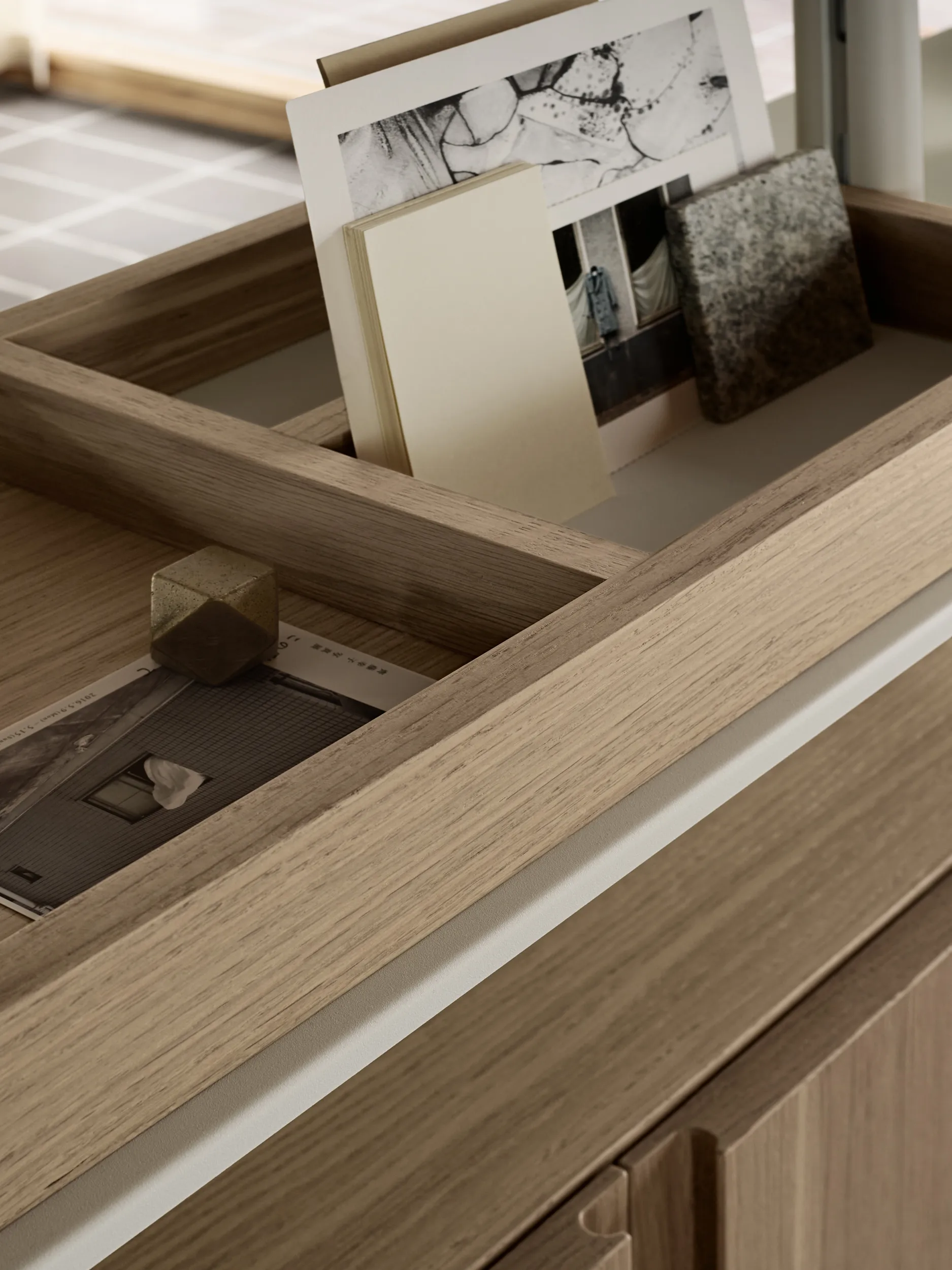 Pira G2 hyldesystem F C A White/Oak 256-264 cm Pira