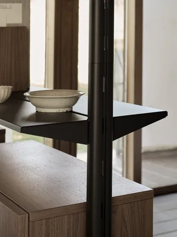 Pira G2 hyldesystem F C B Black/Walnut 240-247 cm - Pira