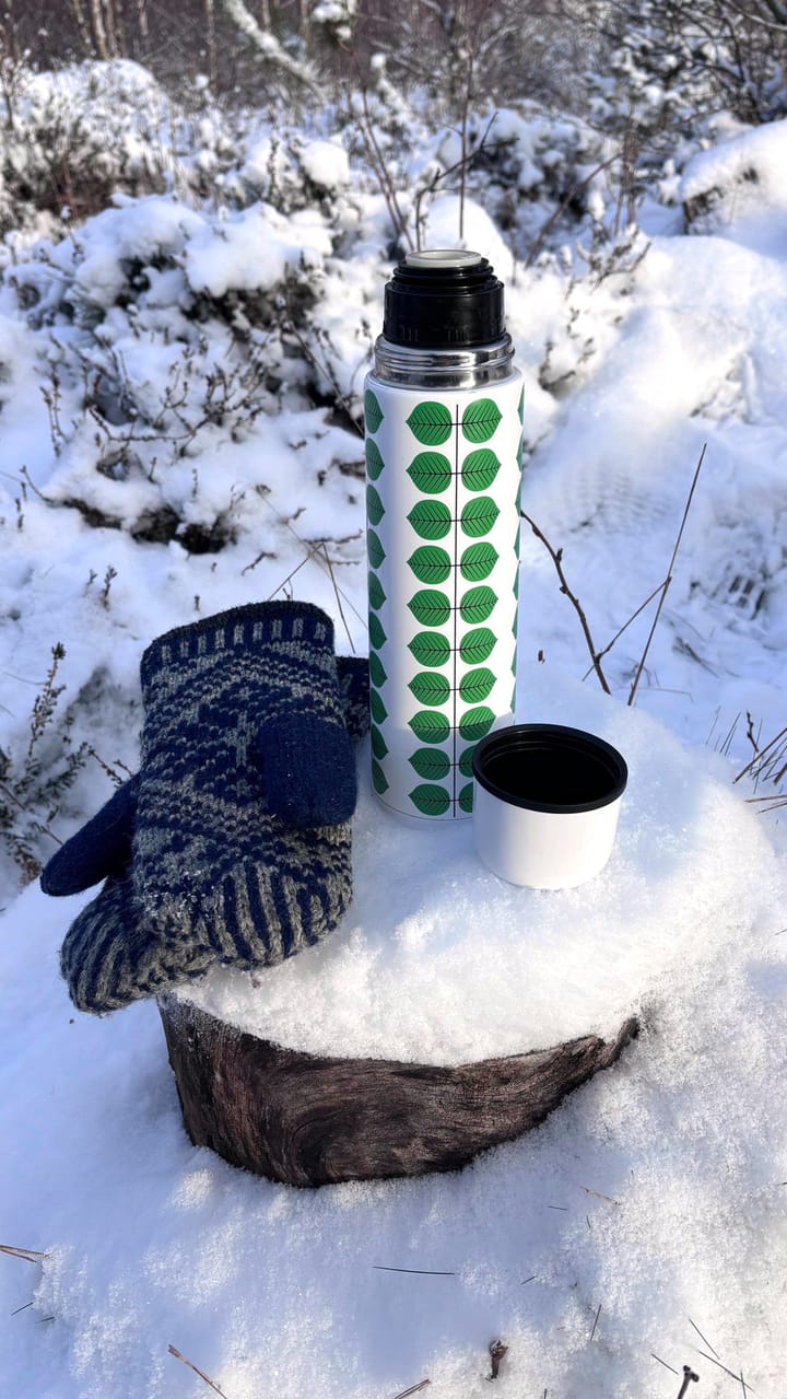 Berså termokande 0.75l, Hvid-grøn Pluto Design