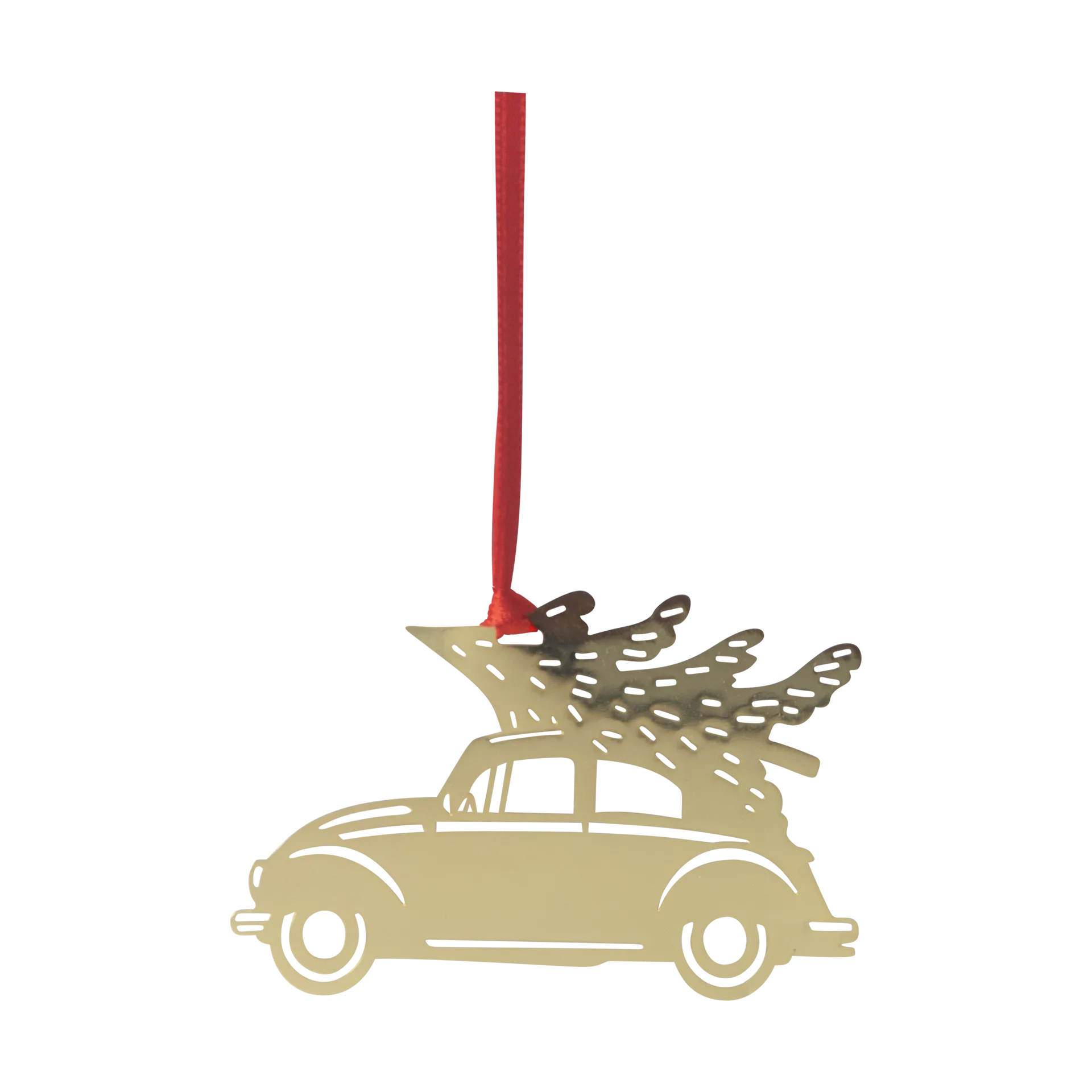 Christmas car juletræspynt, Guld Pluto Design