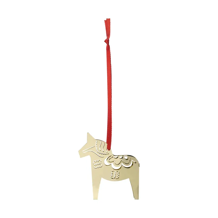 Christmas horse 3D juleophæng - Guld - Pluto Design