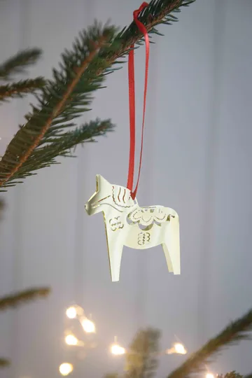 Christmas horse 3D juleophæng - Guld - Pluto Design