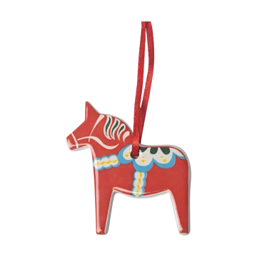Dalahäst dekorationsvedhæng - Rød - Pluto Design