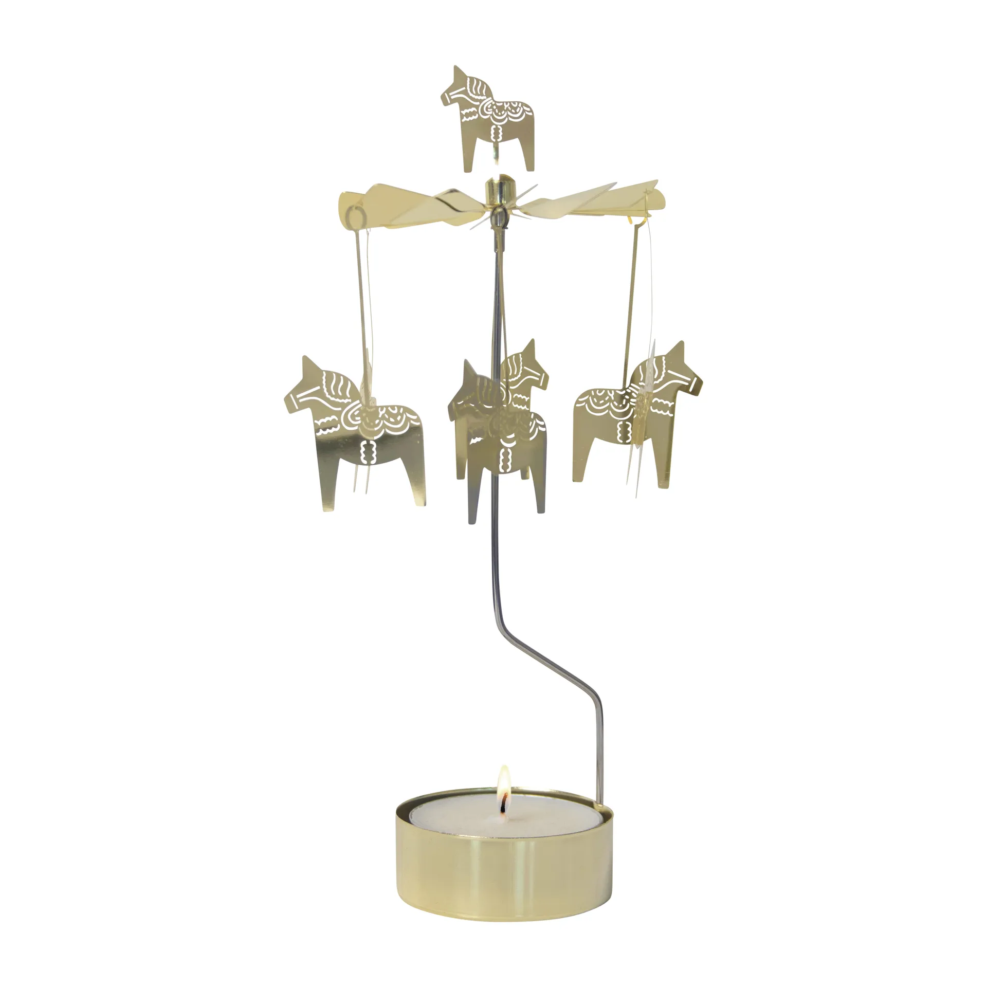 Englespil dalahest stor 25 cm, Guld Pluto Design