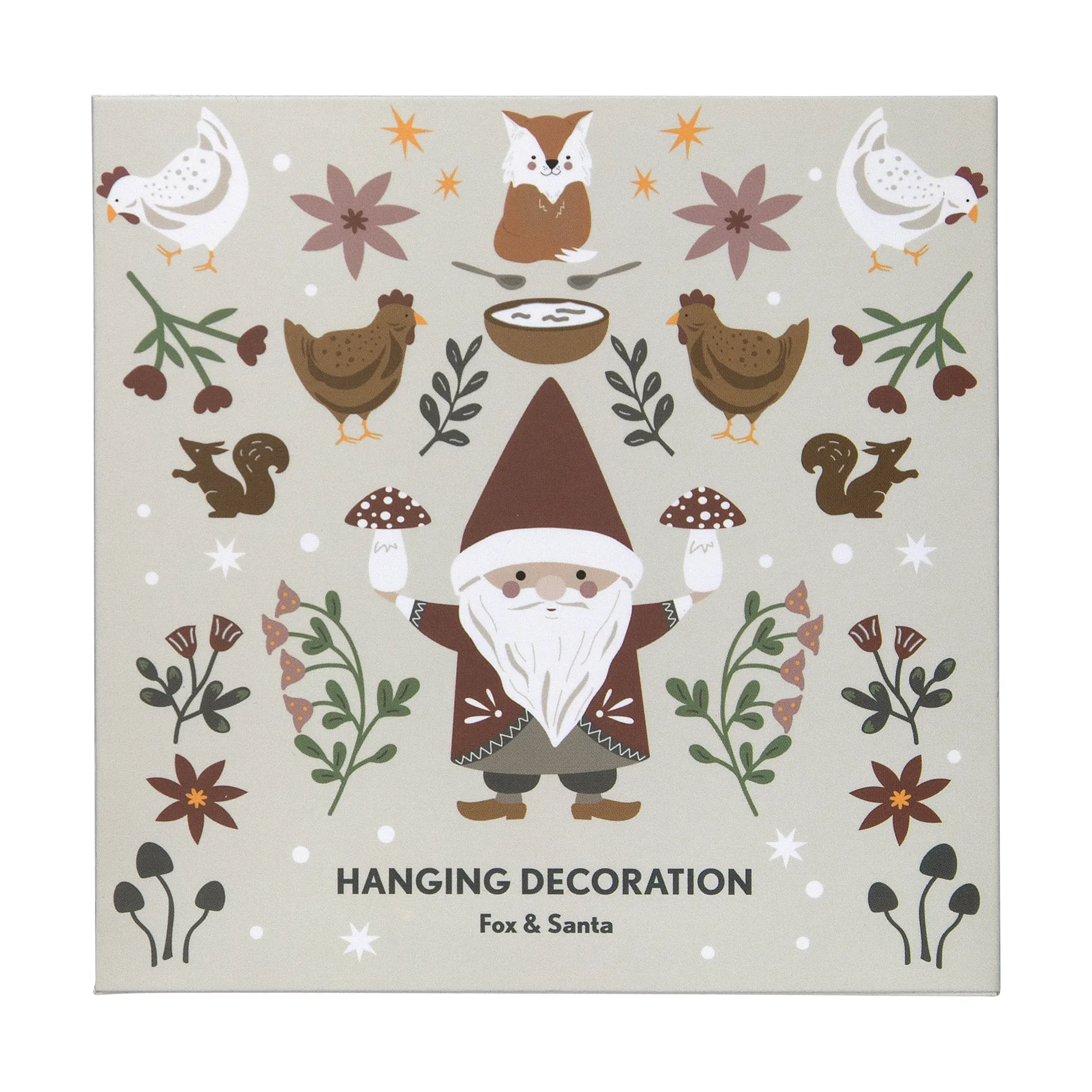 Fox & Santa juleophæng, Sølv Pluto Design