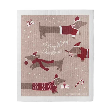Jolly dogs opvaskeklud - Rød-grå - Pluto Design