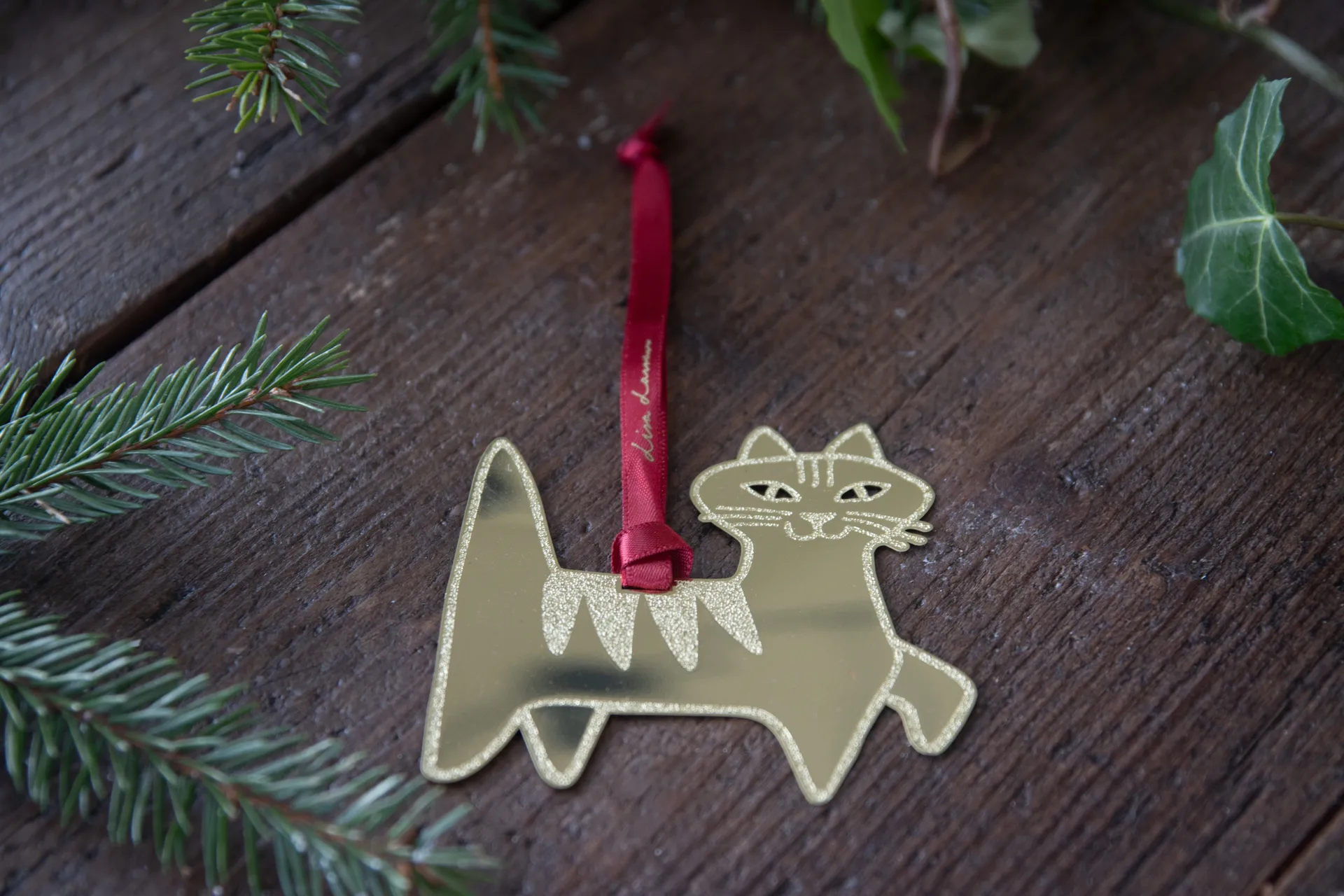 Lisa Larson Felix dekorationsophæng, Guld Pluto Design