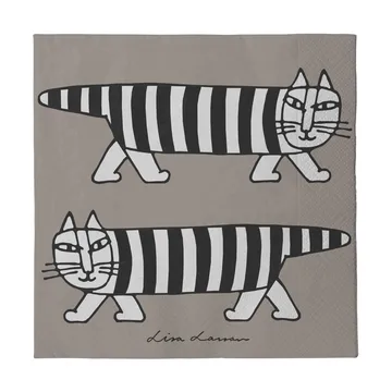 Lisa Larsson Mikey servietter 24-pak - Grå - Pluto Design