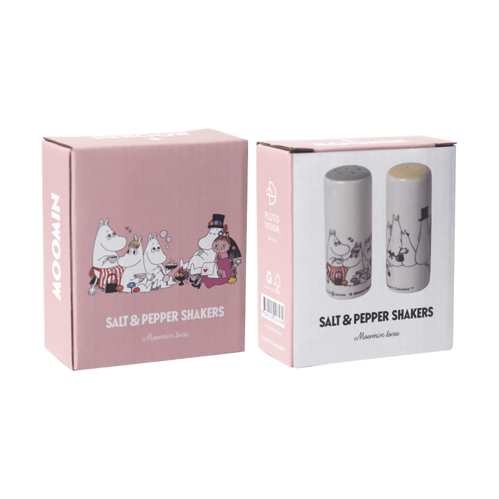 Moomin love salt & pebersæt, Hvid-multi Pluto Design