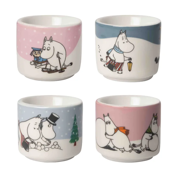 Mumi æggebæger 4 dele - Mumi vinter - Pluto Design