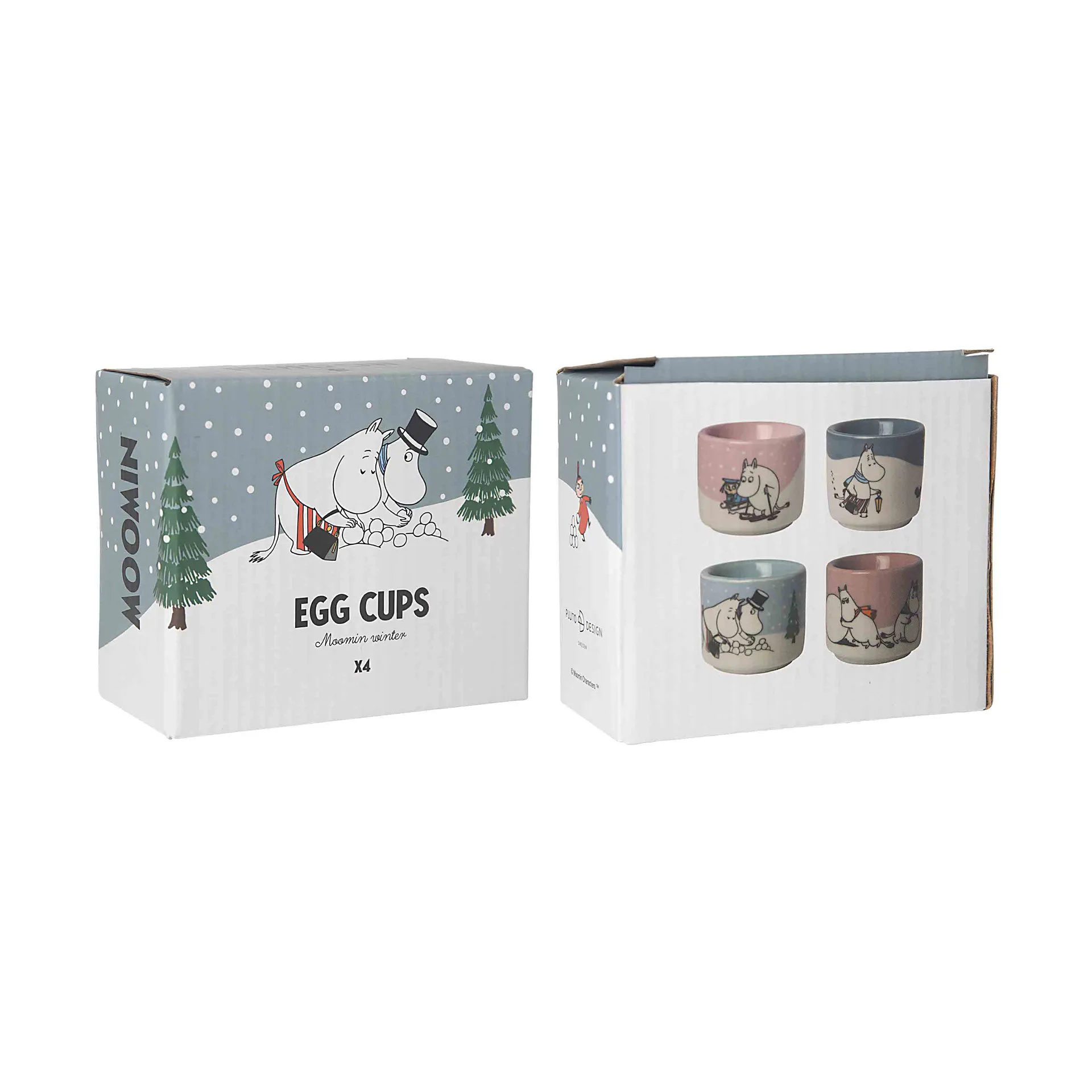 Mumi æggebæger 4 dele, Mumi vinter Pluto Design