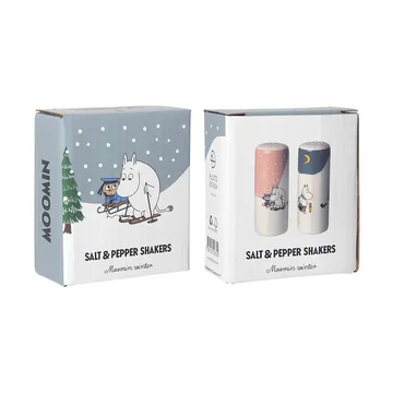 Mumi vinter salt- og pebersæt - Rosa-blå-hvid - Pluto Design