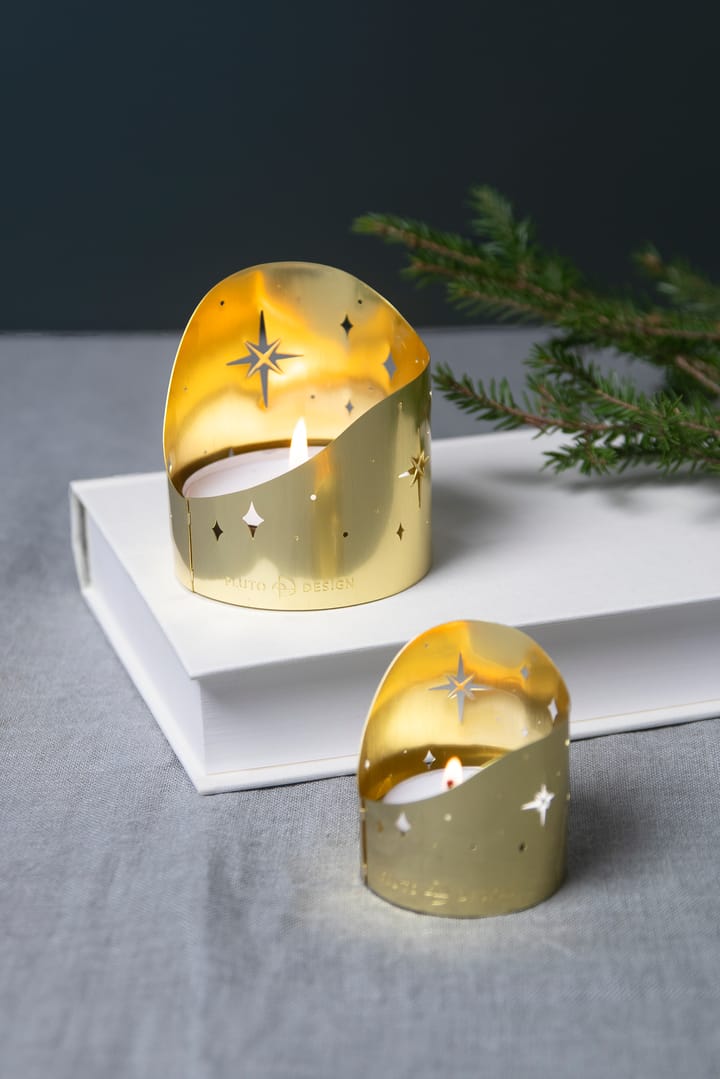 Northern Star varmelysestage Ø6,5 cm, Messing Pluto Design