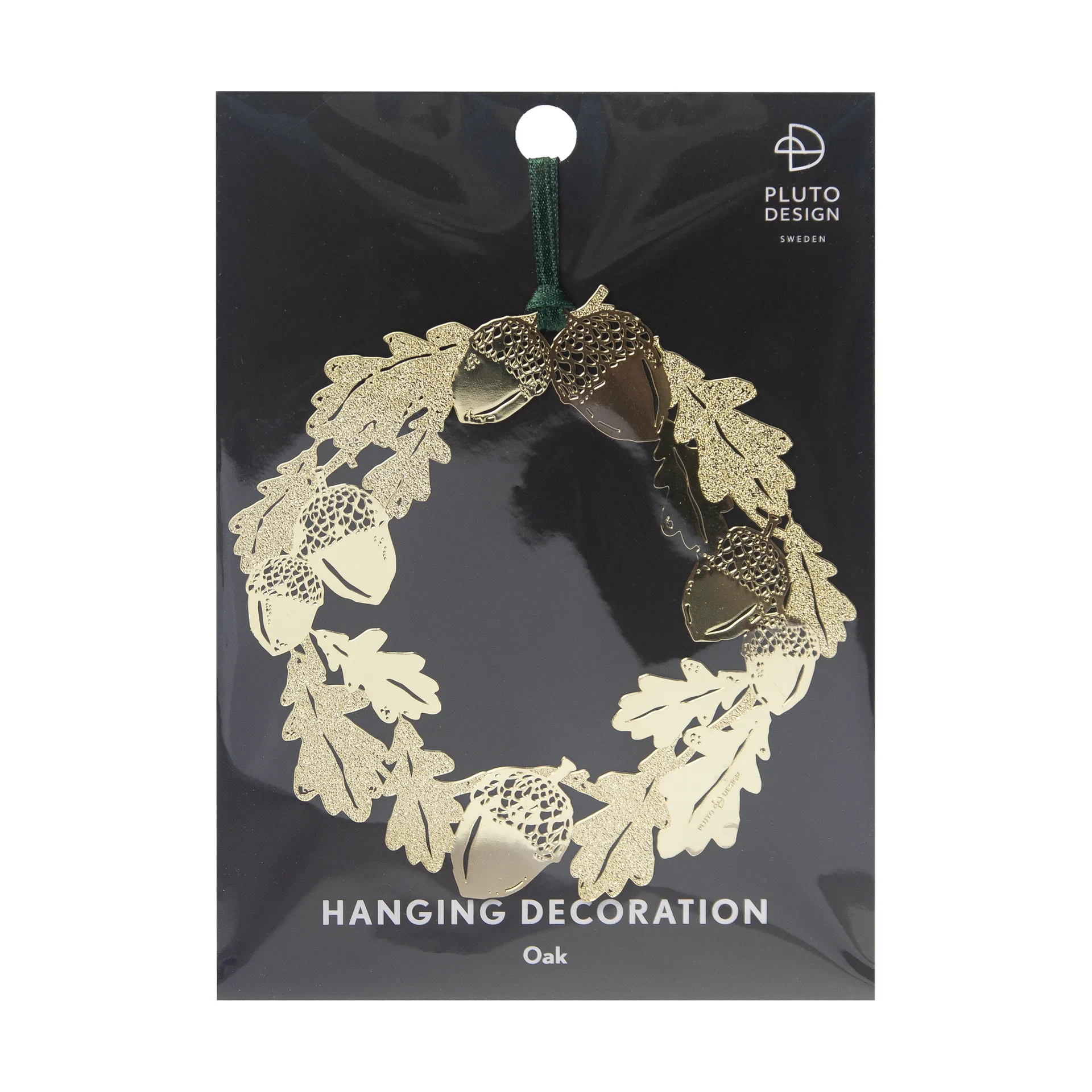 Oak dekorationsophæng Ø10 cm, Guld Pluto Design